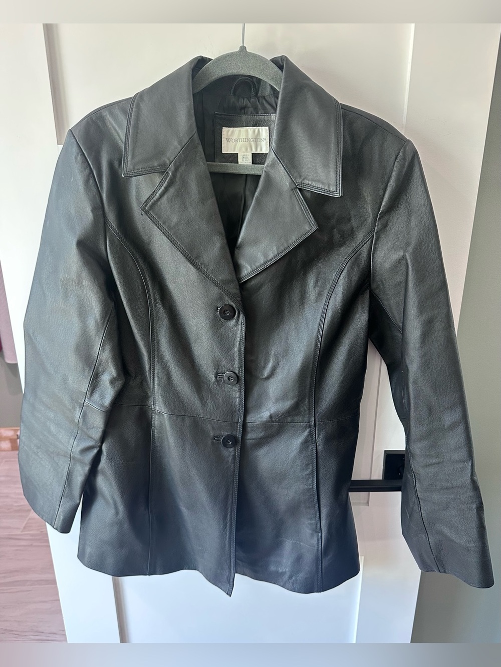 Vintage Women's Worthington Leather Driving Jacket, Size large biker